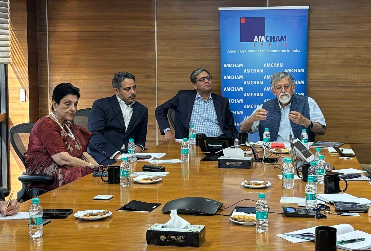 Dr Arvind Virmani, Member NITI Aayog addressing AMCHAM members
