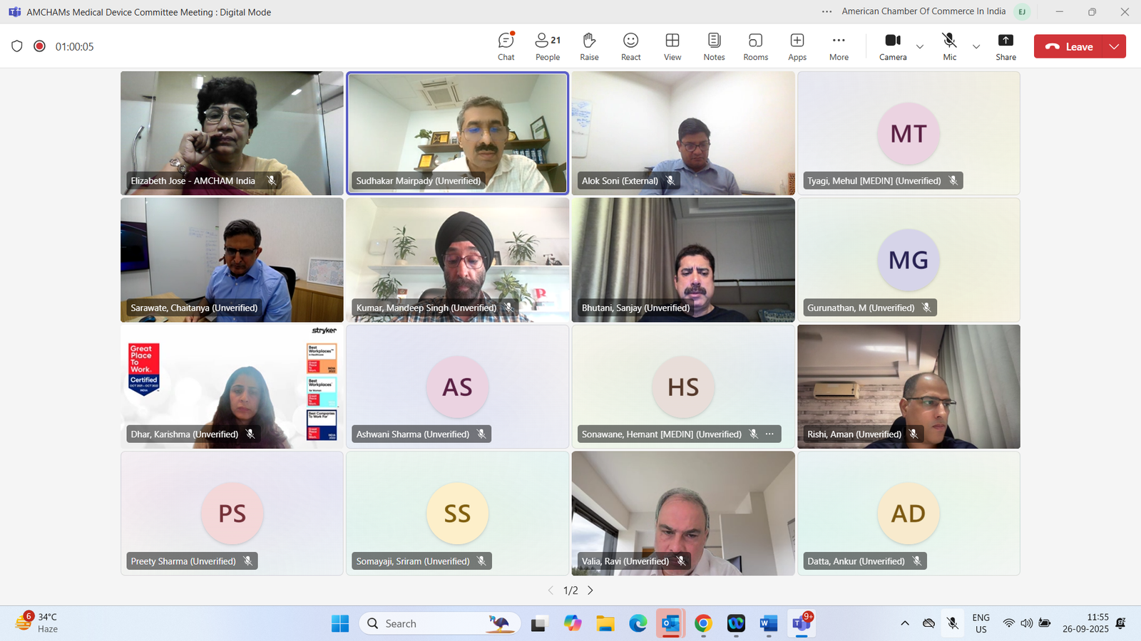 Medtech committee Meeting 26th Sept